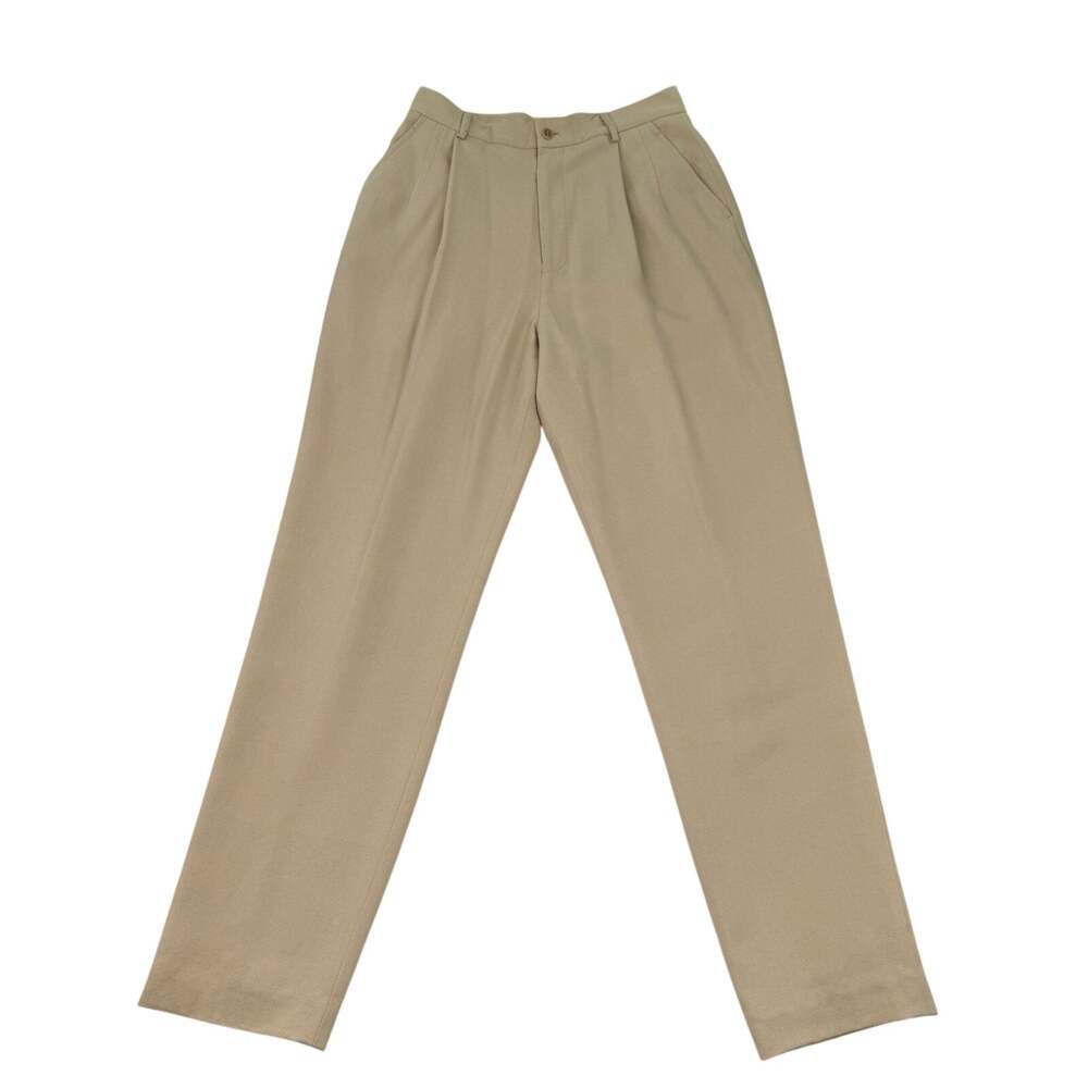 Vintage 90s Calvin Klein Silk High Rise Pleated Pants Minimalism Career Wear